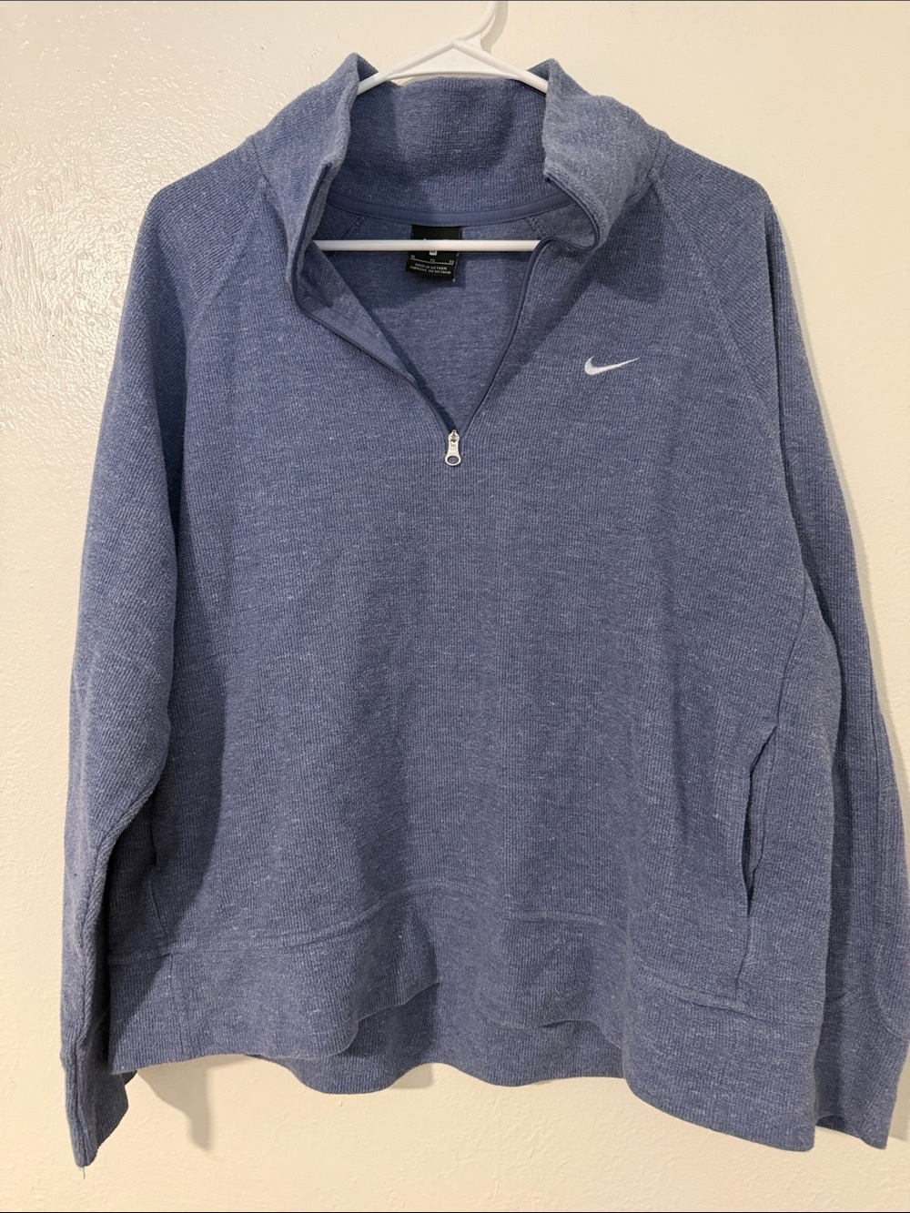 Nike Heathered Slate Blue Quarter-Zip Pullover